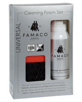 Met de Famaco cleaning foam set maak je schoenen gemakkelijk schoon.