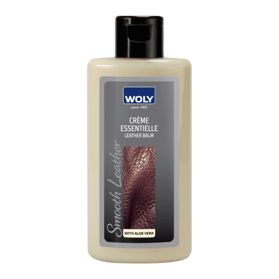 reinig alle soorten glad leren schoenen met Woly Crème essentielle.